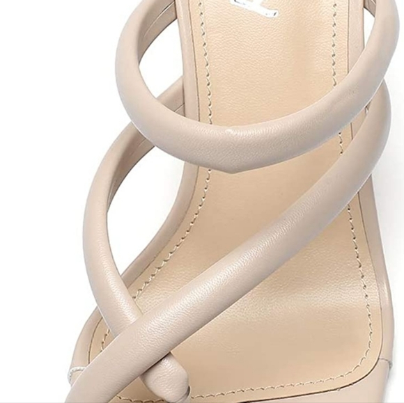 Vivianly Womens Criss Cross Thong Strappy Heels Slip On Stiletto Size 8.5 - Picture 5 of 8